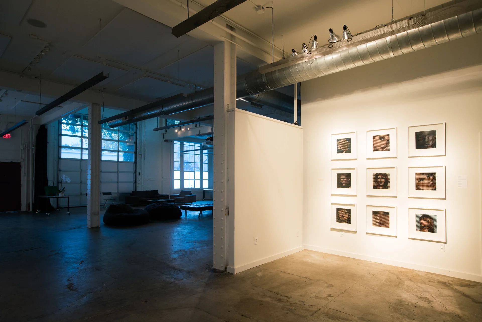 A grid of nine portraits in the gallery.