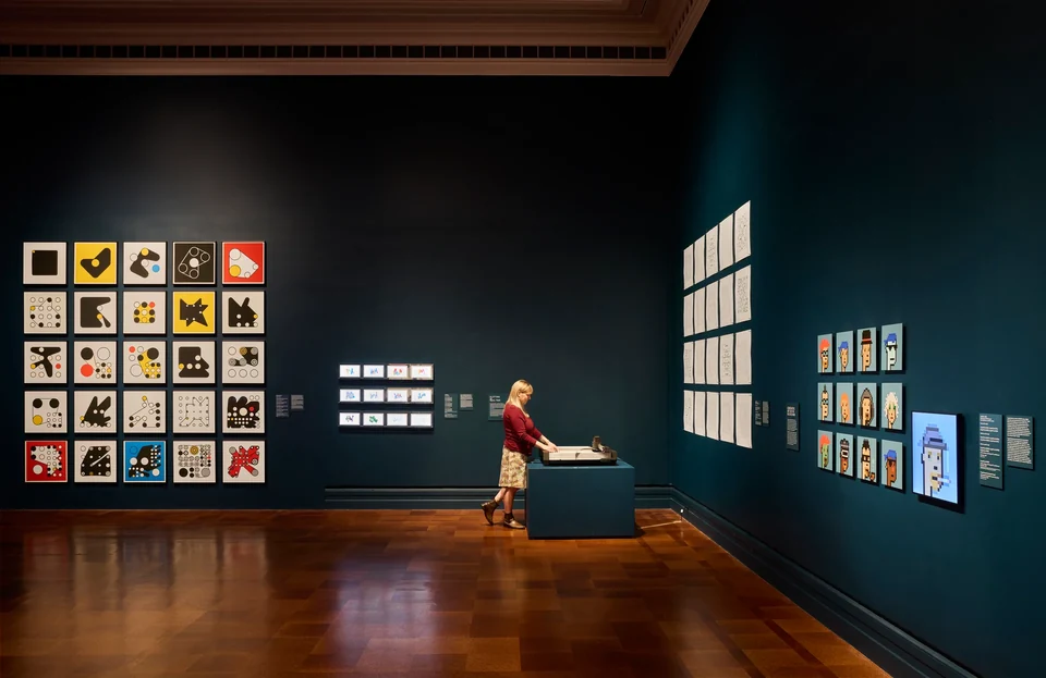 Ringers exhibited in Infinite Images at the Toledo Museum of Art. Courtesy of the Toledo Museum of Art.