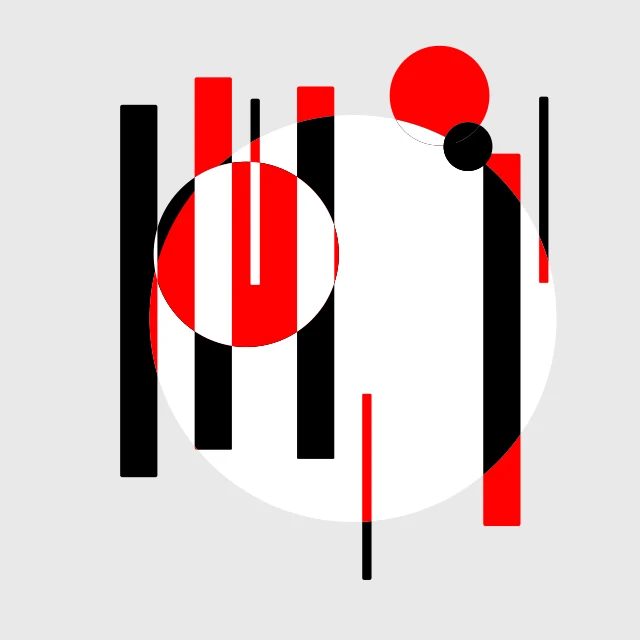 Generated training image 6: black and red bars with circles on gray.