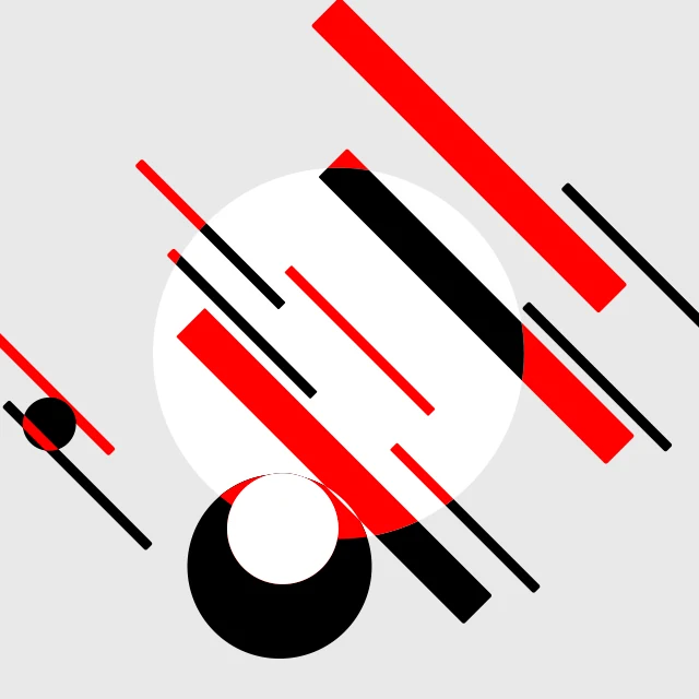 Generated training image 10: black and red bars with circles on gray.
