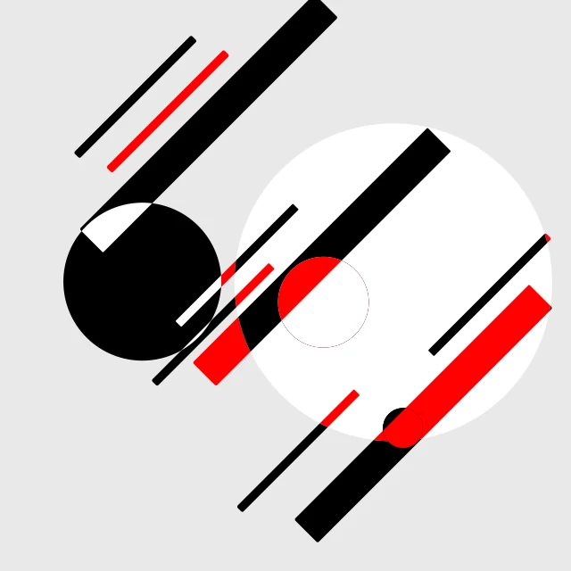 Generated training image 13: black and red bars with circles on gray.