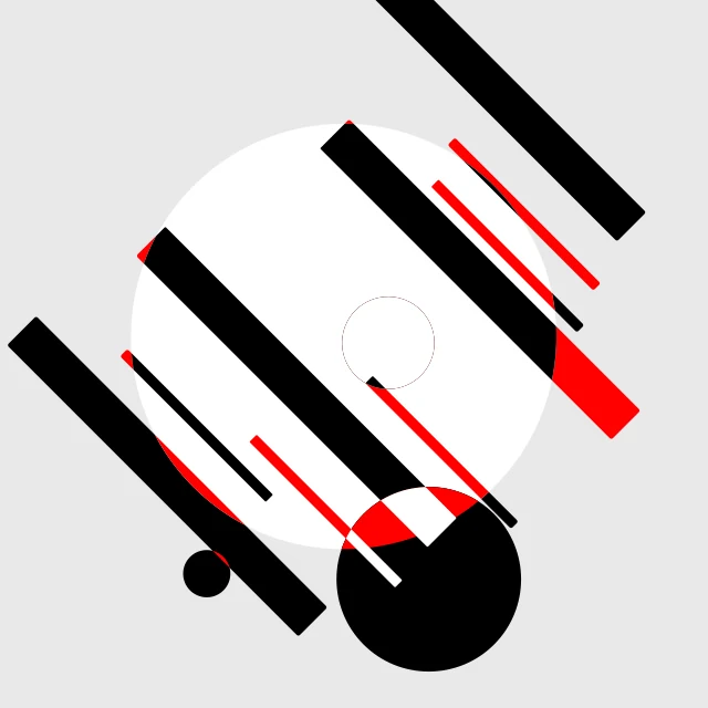 Generated training image 18: black and red bars with circles on gray.