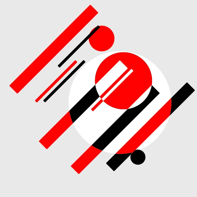 Generated training image 21: black and red bars with circles on gray.