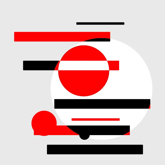 Generated training image 24: black and red bars with circles on gray.